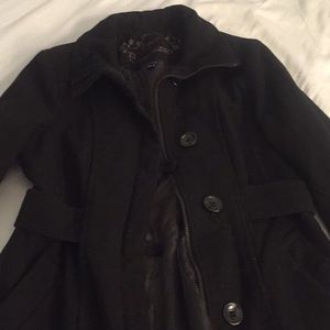 Esprit long black pea coat